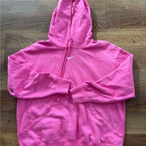 Nike Fuchsia Hoodie with White Logo